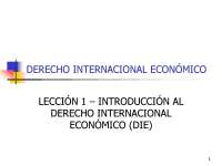 Derecho internacional económico temario