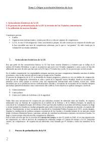 Tema 1. Origen y evolución historica de la ue 1. Antecedentes histó ...