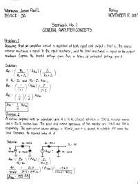 General Amplifier Concept