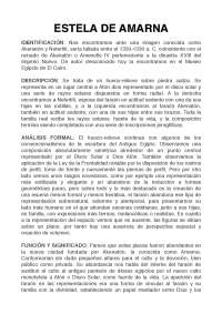 COMENTARIO DE LA ESTELA DE AMARNA