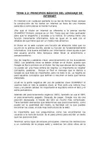 Principios básicos del lenguaje de internet