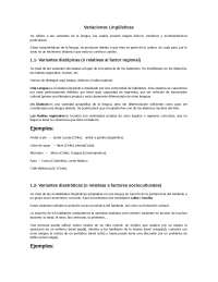variaciones linguisticas