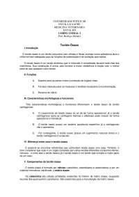 Resumo Tecido Osseo - Histologia Animal
