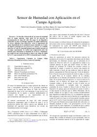 sensor de humedad para el campo agricola