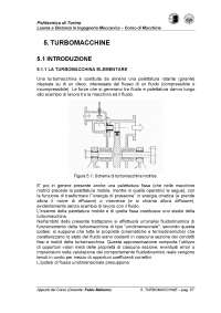 TURBOMACCHINE intro da almeno una palettatura rotante (girante) disposta su di un disco