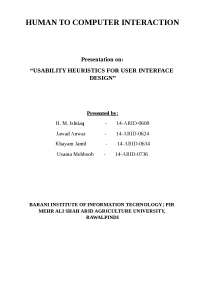 Human to computer Interaction - Docsity