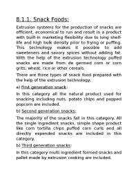 extrusion technology in food