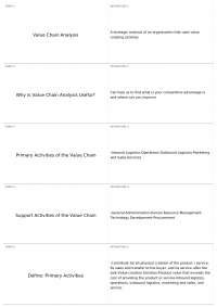 Understanding Value Chain: Primary & Support Activities' Role in Competitive Advantages