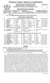 English paper css for aspirant