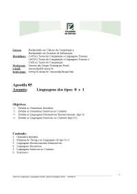 Linguagens Formais e Autômatos