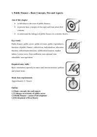 Brief Introduction To Public Finance 