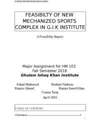 Feasibility report of a sport complex