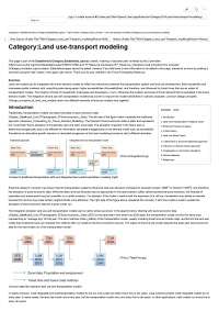 Land Use and Transport Modeling