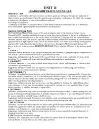 Leadership traits and skills