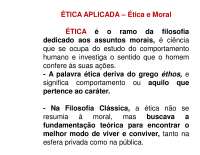 Ética e Moral na filosofia. Diferenças