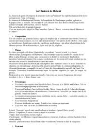 Résumé "La Chanson de Roland", "Lancelot" et "Le miracle de Théophile"
