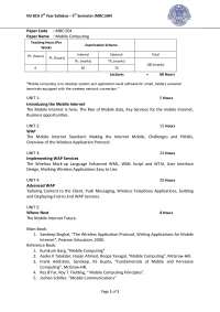 MOBILE COMPUTING CS ENGINEERING - Docsity