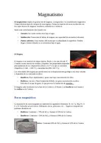Magmatismo y rocas volcánicas - Ejercicios de Geología - Docsity