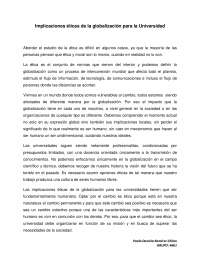 implicaciones eticas de la globalizacion