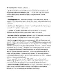 domande di tecnica bancaria