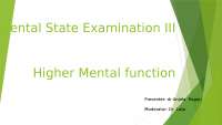 Higher mental function part II