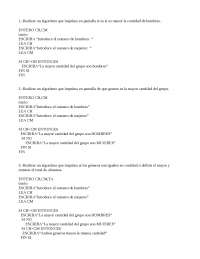 Realización de algoritmo