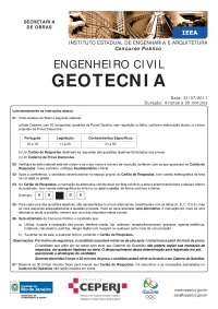 Prova de concurso - Engenheiro Geotécnico