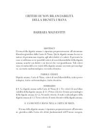 La Dignità Umana nella Carta di Nizza: Trattati Personologico, Eudemonologico e Deontico
