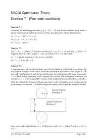 Optimization Theory Exercise