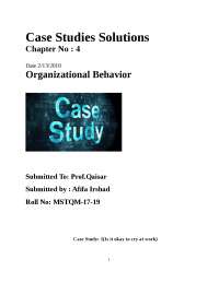 Organizational Behavior Case Studies: Managing Emotions and Reading Facial Expressions