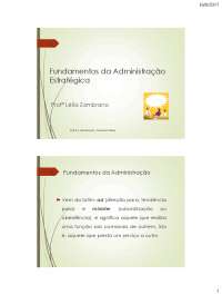 Fundamento da administração estratégica