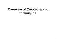 Overview of Cryptographic Techniques