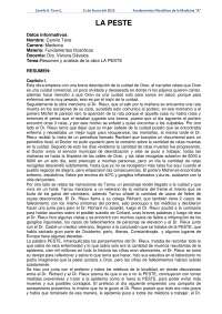 Resumen La peste