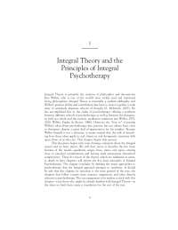 Understanding Integral Psychotherapy: Quadrants, Levels, Lines, States, and Types