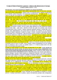 Gallino Luciano Il Colpo Di Stato Di Banche E Governi L Attacco Alla Democrazia In Europa Docsity