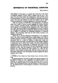 Reference of industrial disputes
