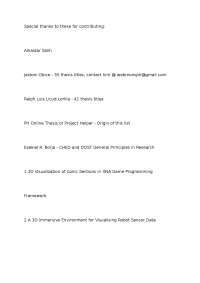 IT Thesis Ideas from Programmers Developers Group