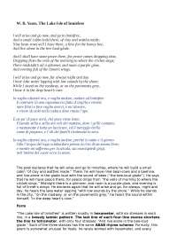 Analisi Del Testo The Lake Isle Of Innisfree Appunti Di Letteratura Inglese Docsity