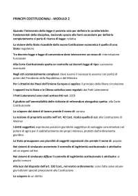 Domande e risposte Test - Principi Costituzionali - Modulo 2 - Docsity