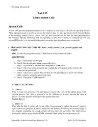 Operating system lab manuals - Docsity