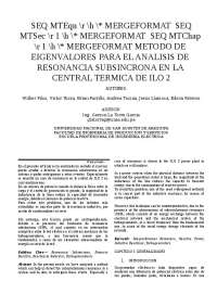 Resonancia Electrica