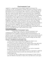 Environmental Law in Bangladesh: The Environment Court Act, 2010