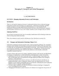 MANAGEMENT INFORMATION SYSTEM LECTURE NOTES - Docsity