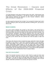 2008 world financial crisis