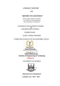 Report on E-Business: Understanding the Complexities and Benefits of Electronic Commerce