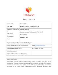 Syllabus - Economic Law
