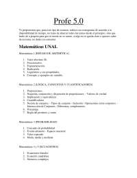 Temas Unal, Matemáticas, biología, física, análisis de imagen, sociales, análisis textual