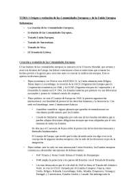 TEMA 1 Origen y evolución de las Comunidades Europeas y de la Unión ...