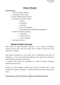 Lecture4 Plato's Phaedo.docx