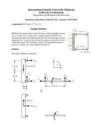 dynamic of machinery